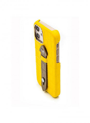 Mobile Case With  Mid Grip For Iphone 12 6.1بوصة أصفر