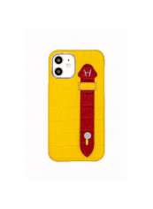Mobile Case With  Side Grip For Iphone 12 6.1inch Yellow