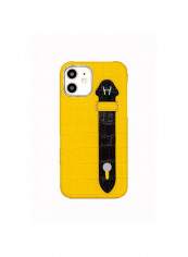Mobile Case With  Side Grip For Iphone 12 6.1inch Yellow