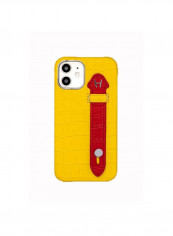 Mobile Case With  Side Grip For Iphone 12 6.1inch Yellow
