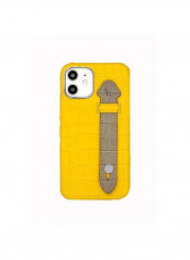 Mobile Case With  Side Grip For Iphone 12 6.1inch Yellow
