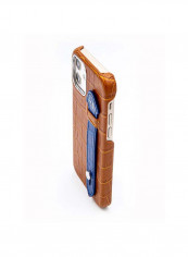 Mobile Case With  Side Grip For Iphone 12 6.1inch Brown