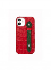 Mobile Case With  Side Grip For Iphone 12 6.1inch Maroon