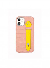 Mobile Case With  Side Grip For Iphone 12 6.1inch Pink