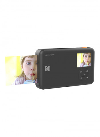 Mini Shot Instant Camera 10Mp With Built-In Bluetooth Black