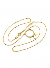 18k Gold Dangler Rosary Adjustable Size Necklace
