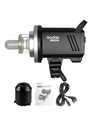 MS200 Monolight Studio Flash Strobe 31.5x19.6x23centimeter Black/Silver