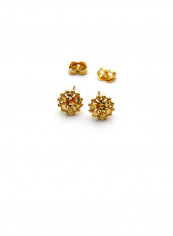 18 Karat Gold Flower Shine Beads Earrings reviews 18 Karat Gold Flower Shine Beads Earrings