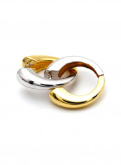 18 Karat Gold Two Tone Round Hoop Earrings reviews 18 Karat Gold Two Tone Round Hoop Earrings