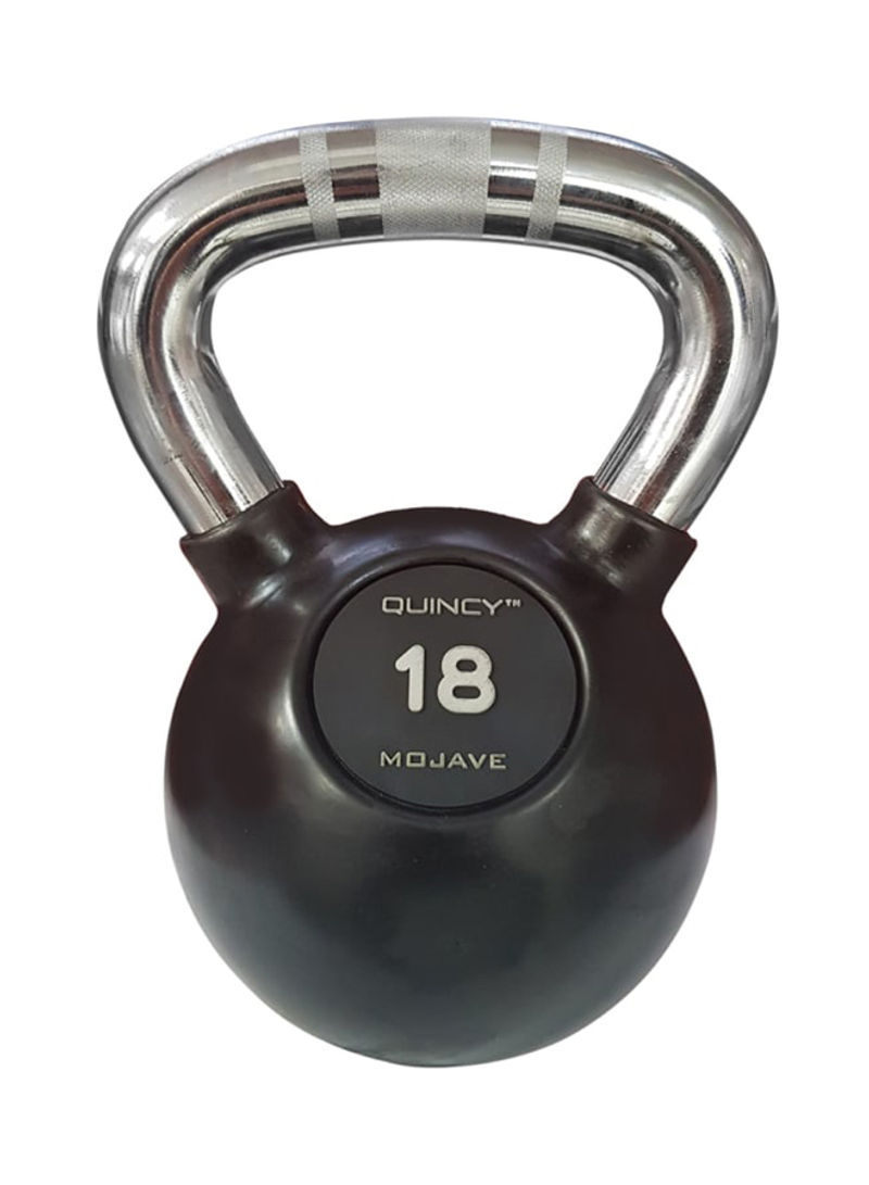 Professional Rubber Kettlebell With Chrome Handle 18kg