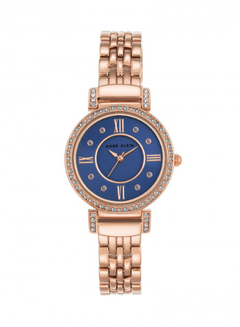 Women's Round Dial Analog Wrist Watch AK/2928NVRG