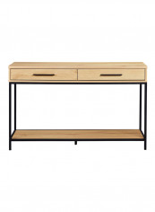 Sofa Table With 2-Drawers Brown 130 x 79 x 39centimeter