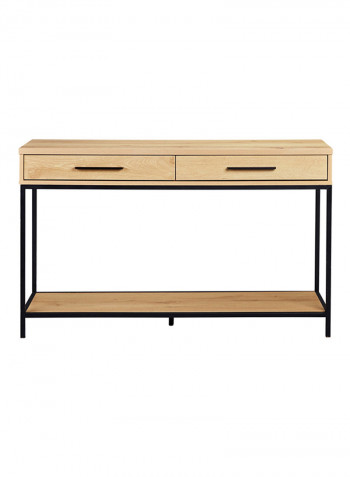Sofa Table With 2-Drawers Brown 130 x 79 x 39centimeter