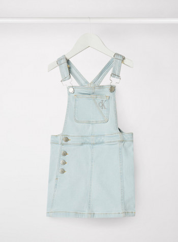 Kids/Teen Denim Dungaree Dress Blue