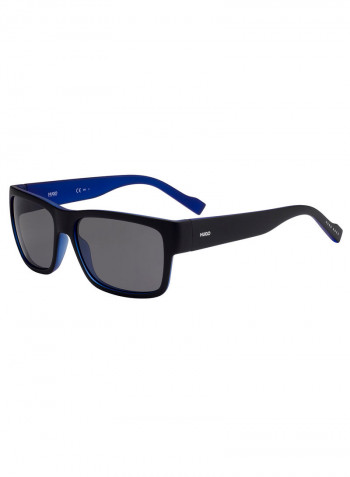 Men's Full Rim Rectangular Shaped Sunglasses - Lens Size: 58 mm