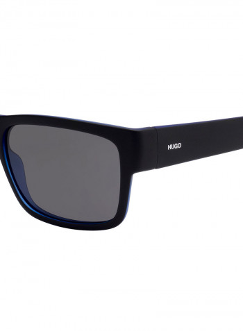 Men's Full Rim Rectangular Shaped Sunglasses - Lens Size: 58 mm