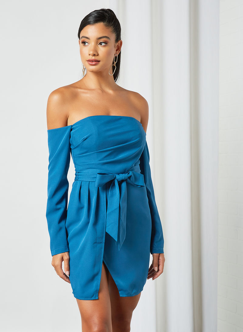 Bardot Mini Dress Blue