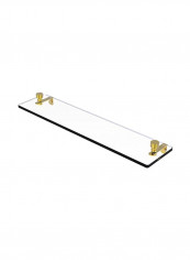 Vanity Beveled Edges Glass Shelf Clear/Gold 22inch