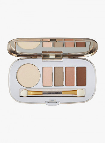 5-Colour Naturally Matte Eye Shadow Kit With Brush Multicolour