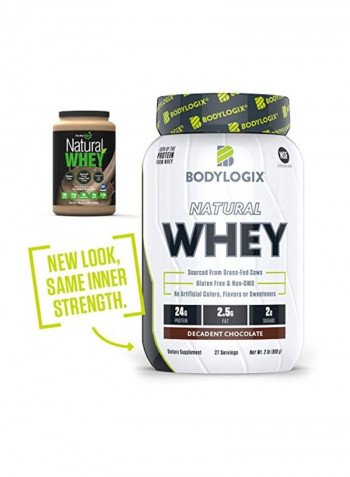 Natural Grass-Fed Whey Protein Powder - Decadent Chocolate