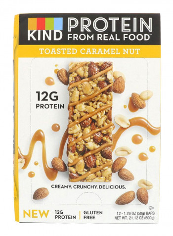Pack Of 12 Toasted Caramel Nut Flavour Protein Bar