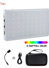 LituFoto Mini Pocket RGB LED Video Light Panel Silver