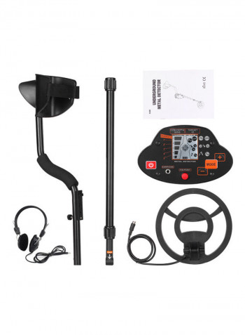 Underground Metal Finder Gold Detector With Headphone Black 55.50 x 13.00 x 27.00cm