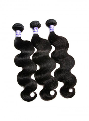 3-Piece Wave Hair Extension Set Natural Black