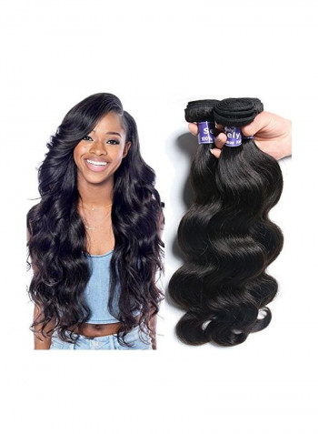 3-Piece Wave Hair Extension Set Natural Black