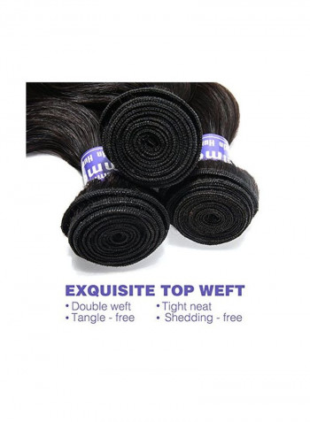3-Piece Wave Hair Extension Set Natural Black