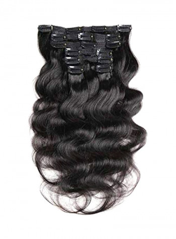 7-Piece Hair Extension 1B Off Black 18inch