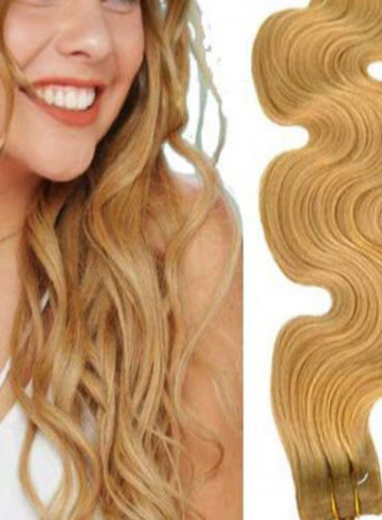20-Piece Skin Weft Body Wave Hair Extension Set 24 Honey Blonde 24inch