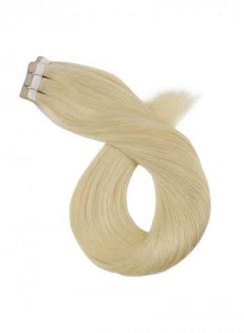 20-Piece Tape In Straight Hair Extension Beige 18inch