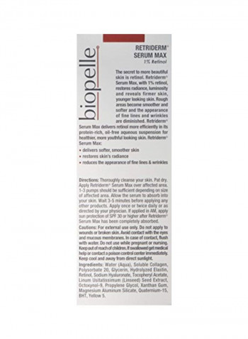 Retriderm Serum Max - Retinol 1ounce