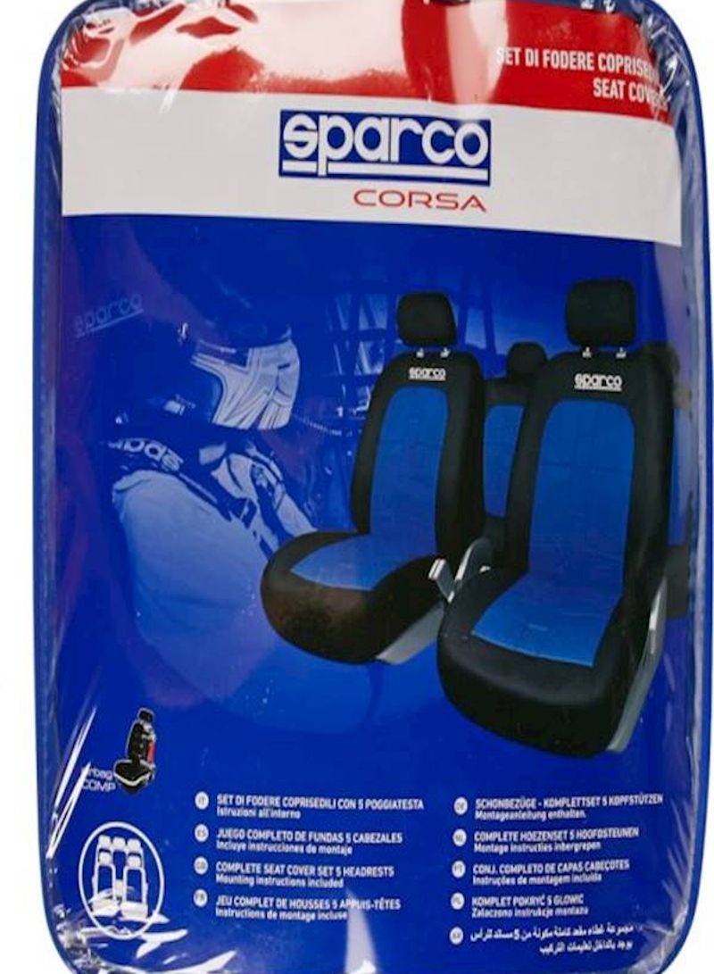 Universal Seat Cover Blue and Black