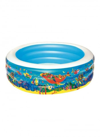 Inflatable Play Pool Blue/Yellow/Orange