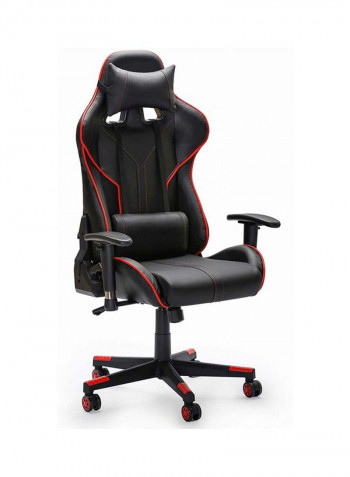 PU Leather Gaming Chair Black/Red 54x90x40centimeter