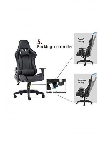 PU Leather Gaming Chair Black/Red 54x90x40centimeter