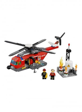 City Fire Helicopter Building Set