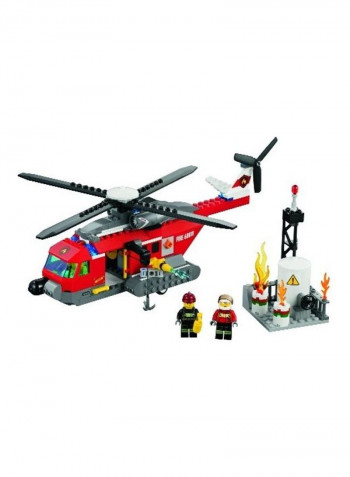 City Fire Helicopter Building Set