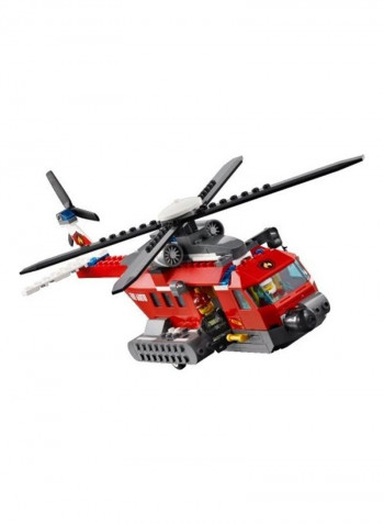 City Fire Helicopter Building Set