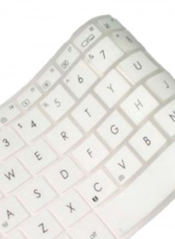 Waterproof Mini Keyboard Cover With Card White