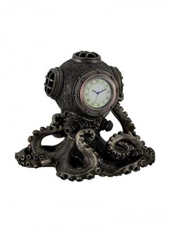 Antique Octopus Diving Bell Clock Black 5.2inch