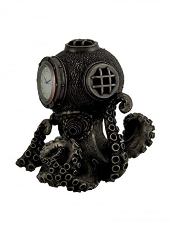 Antique Octopus Diving Bell Clock Black 5.2inch