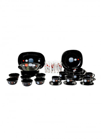 Kyoko Black 44-Piece Dinner Set Multicolour Standard
