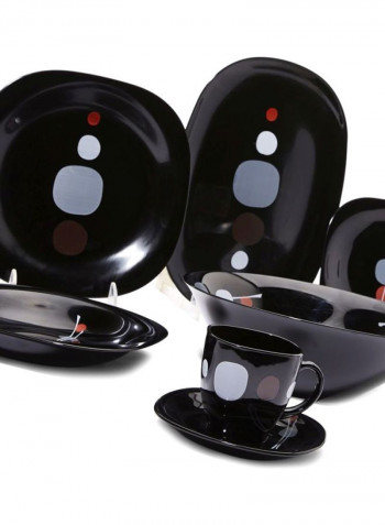 Kyoko Black 44-Piece Dinner Set Multicolour Standard