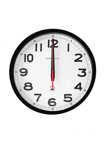 Accuwave II Wall Clock Black/White 1.8x12.2x12.2inch