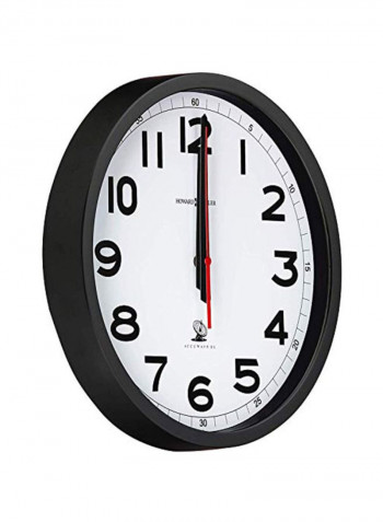Accuwave II Wall Clock Black/White 1.8x12.2x12.2inch