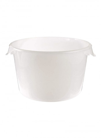 Plastic Round Food Storage Container White 13.1x14.7x8.1inch