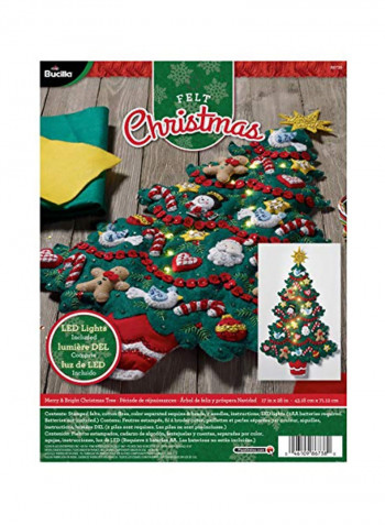 Wall Hanging Kit Merry And Bright Christmas Green/Red/White